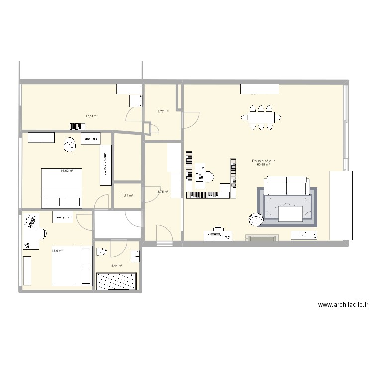 Van Becelaere 1er aménagement. Plan de 0 pièce et 0 m2