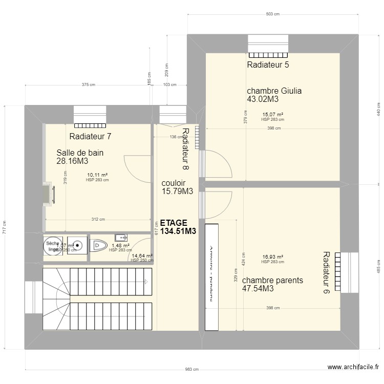 ETAGE VOLUMES LAVELANET. Plan de 0 pièce et 0 m2