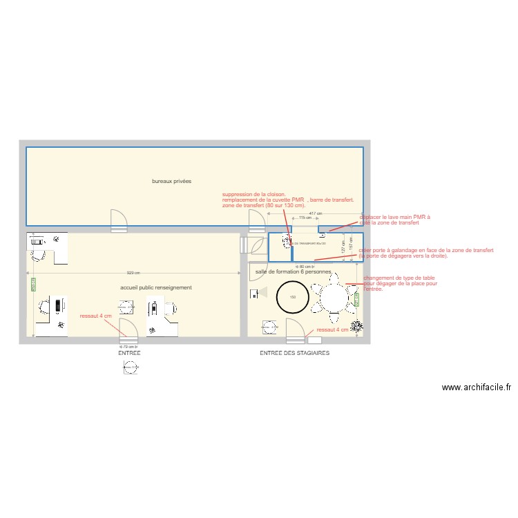 ATC FORMATION TRAVAUX  v3. Plan de 4 pièces et 115 m2