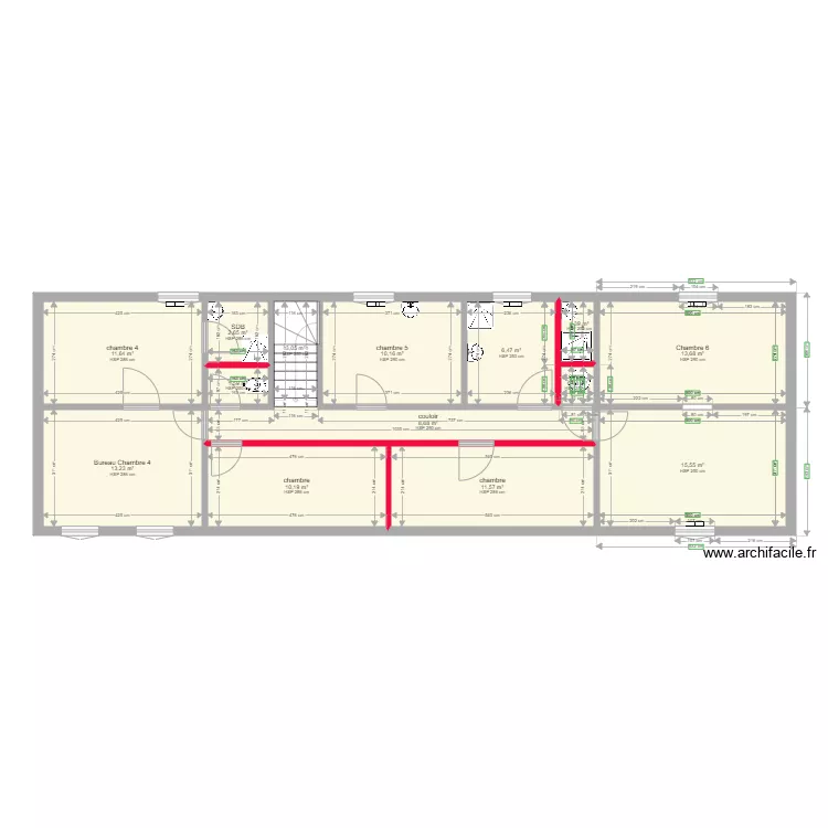 plan actuel du 1er etage MACONNNERIE. Plan de 