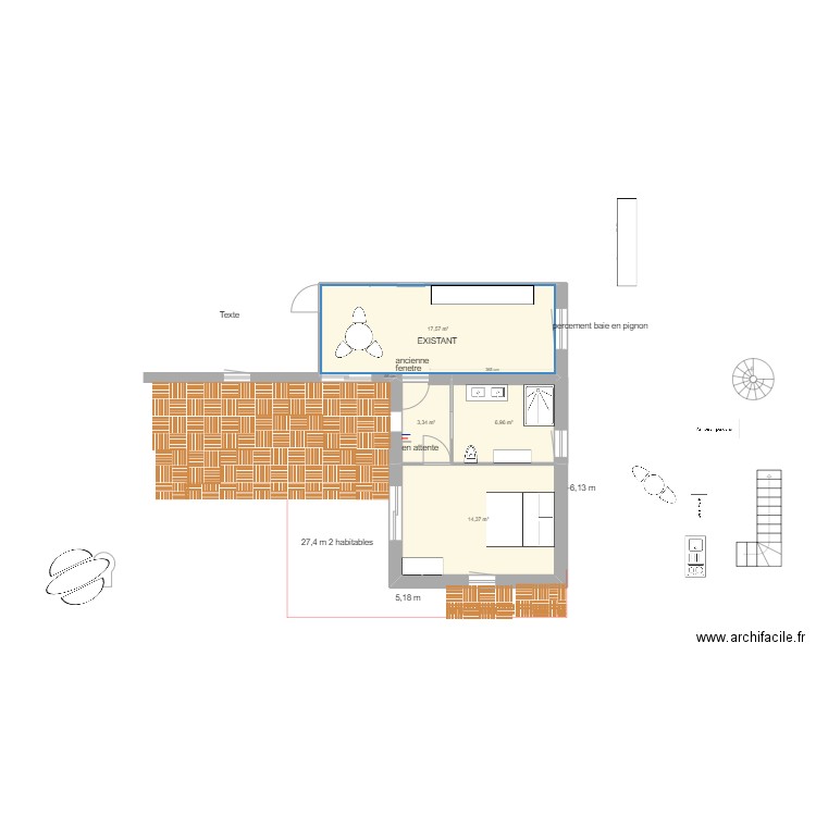 FACADE SUD selon pc. Plan de 0 pièce et 0 m2