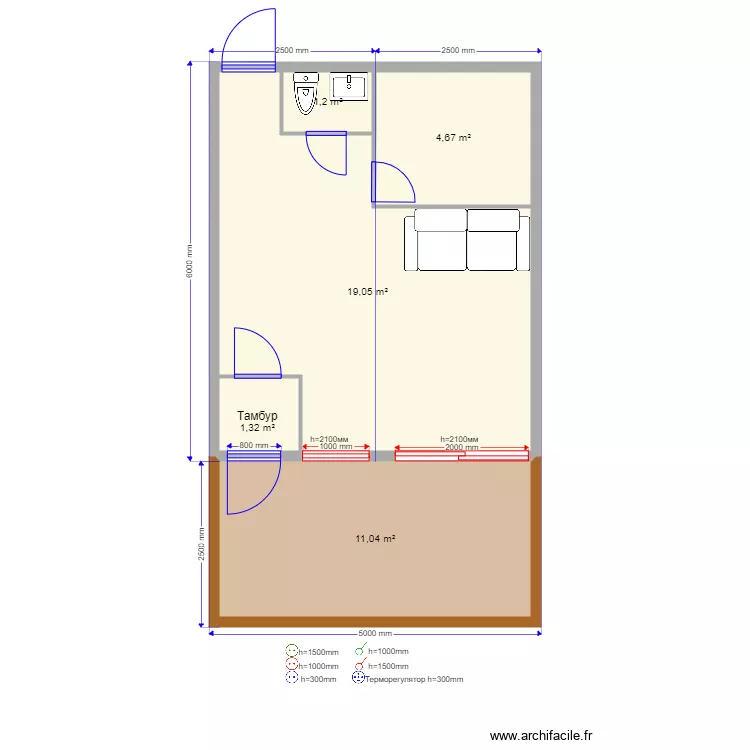 Sauna. Plan de Sauna. Plan de