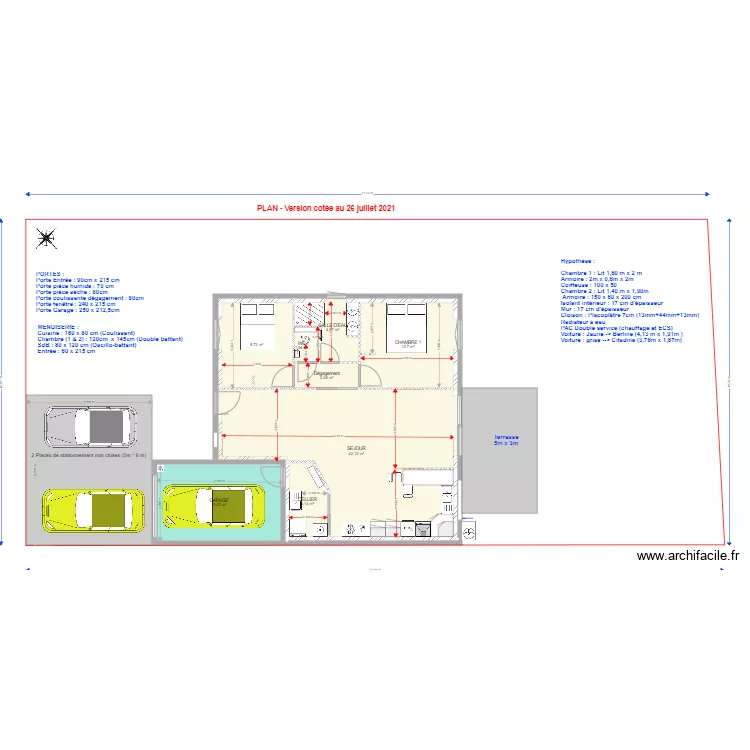 BERNARD Version cot&eacute;e 260721sans mobilier. Plan de 