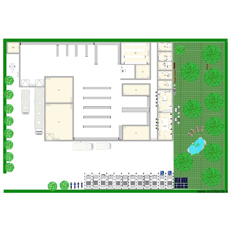 sonalp 3. Plan de 16 pièces et 507 m2