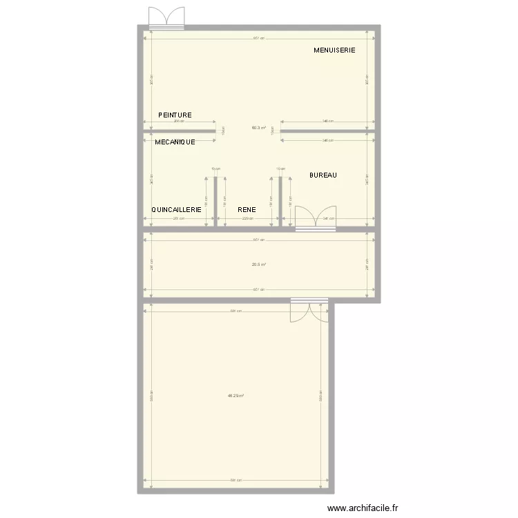 ATELIER HB 120321. Plan de 