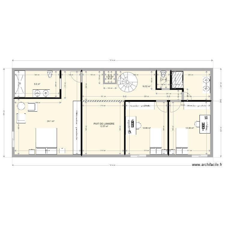 thibault valentine elne plan étage avec colimaçon. Plan de 0 pièce et 0 m2