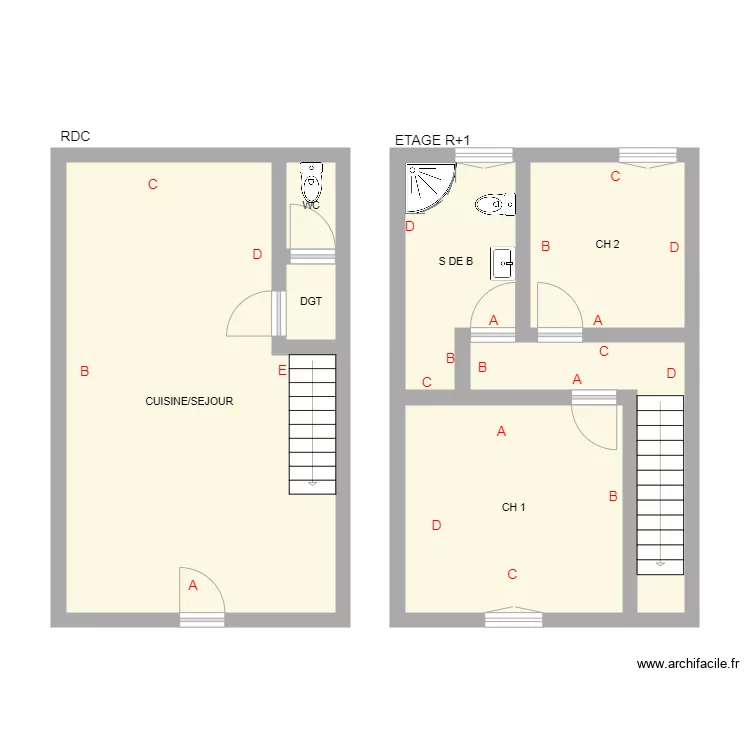 CHAMPARNAUD 3. Plan de 
