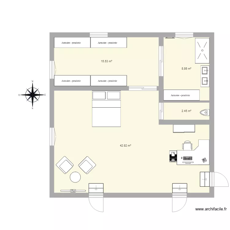 pièce du fond. Plan de pièce du fond. Plan de