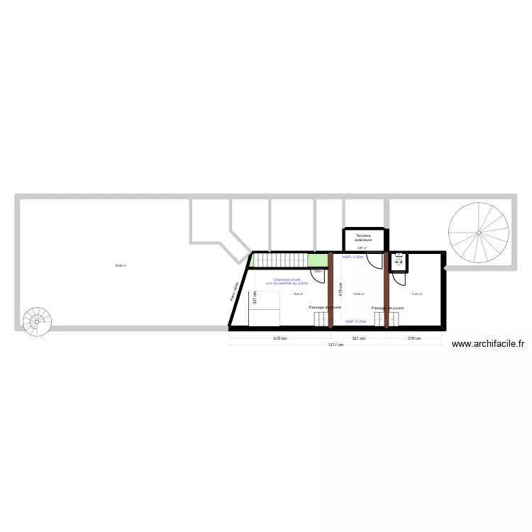 Loft Mezzanine. Plan de 