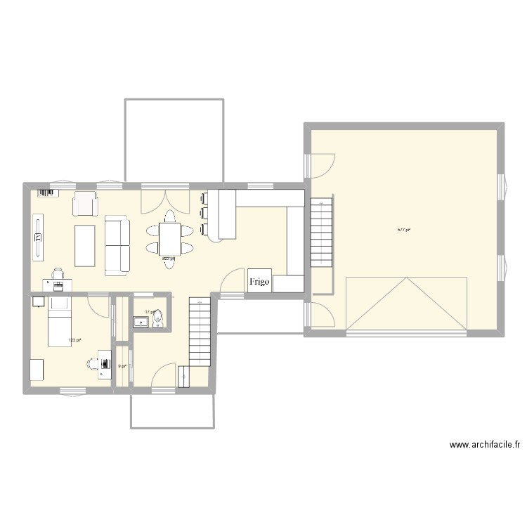 FG-19A. Plan de 5 pièces et 116 m2