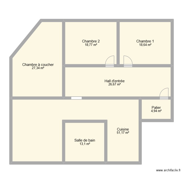 TUNCER. Plan de 7 pièces et 161 m2