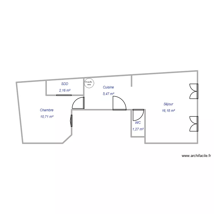 Merle - 2P. Plan de 4 et 35 m² Merle - 2P. Plan de 4 et 35 m²