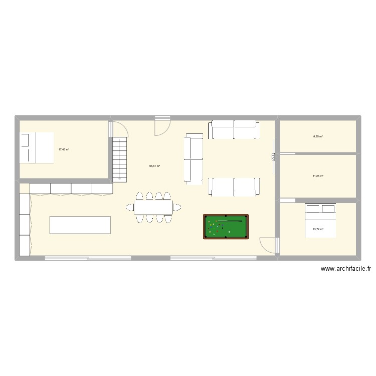 PLAN 5. Plan de 5 pièces et 147 m2