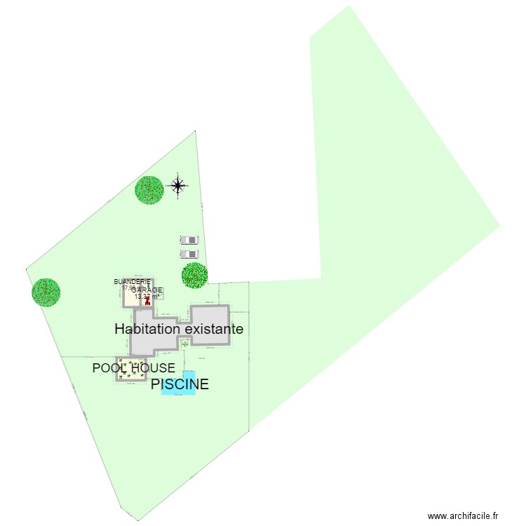 Plan de masse NEW. Plan de 0 pièce et 0 m2
