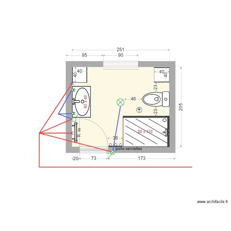 salle de bains 2021 12 05a. Plan de 1 pièce et 5 m2