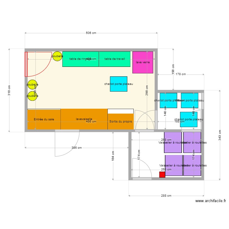 local plonge sans cotation. Plan de 0 pièce et 0 m2