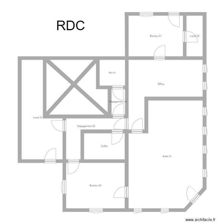 350601274. Plan de 14 pièces et 128 m2