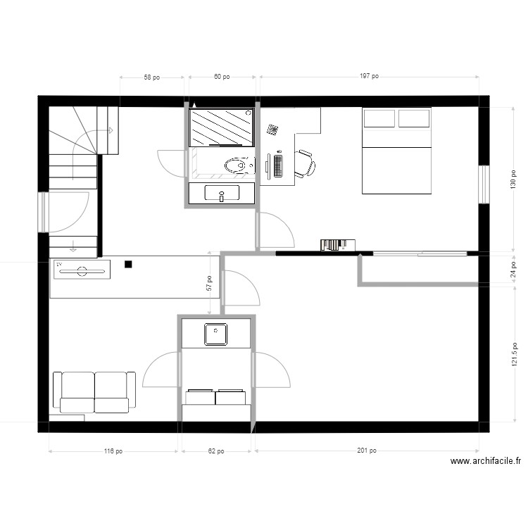 lesco ss. Plan de 0 pièce et 0 m2