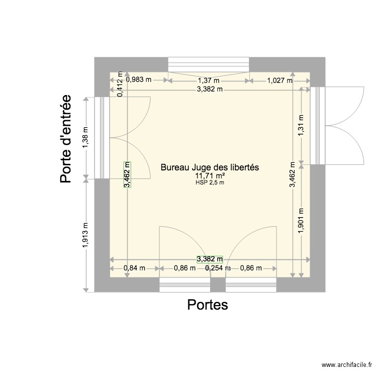 Bureau du juge des libertés. Plan de 0 pièce et 0 m2