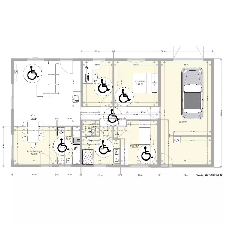 maison pmr. Plan de 