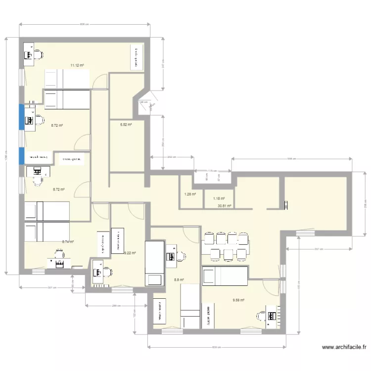 Plan Evry 5 V7 avec Meubles. Plan de Plan Evry 5 V7 avec Meubles. Plan de