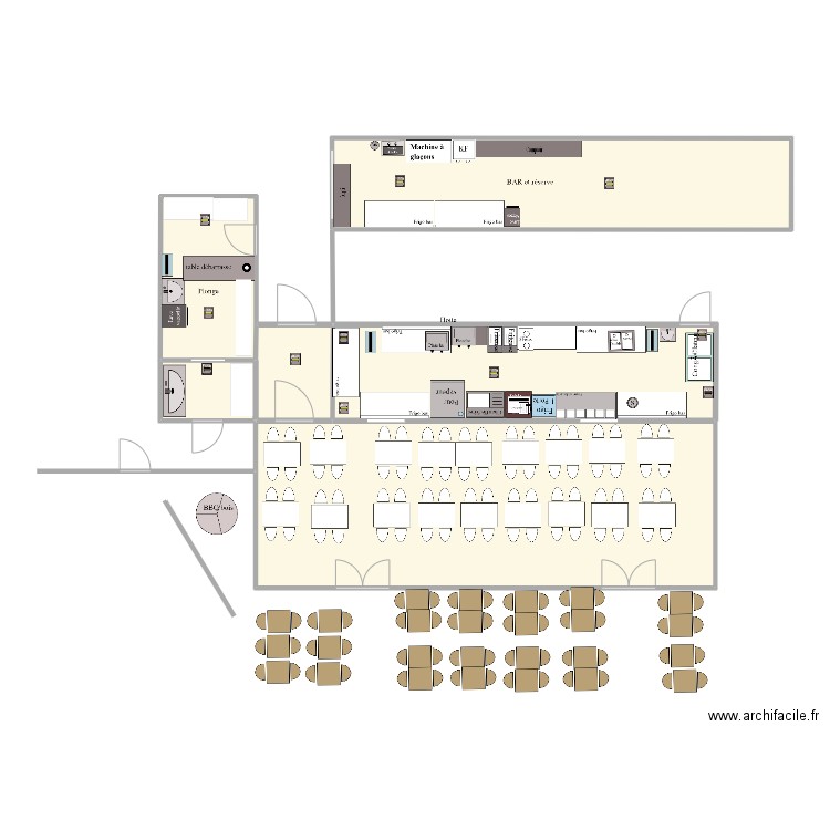 Brasero 2022/23. Plan de 3 pièces et 53 m2