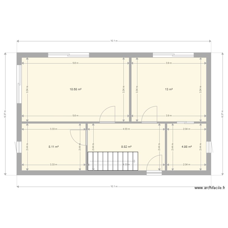 Garage la Teste Plan 5 pièces 55 m2 dessiné par jeromelasserre