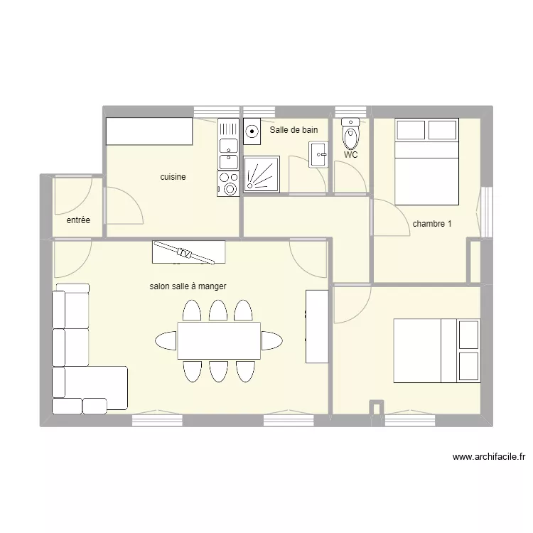 logement Pouru. Plan de 