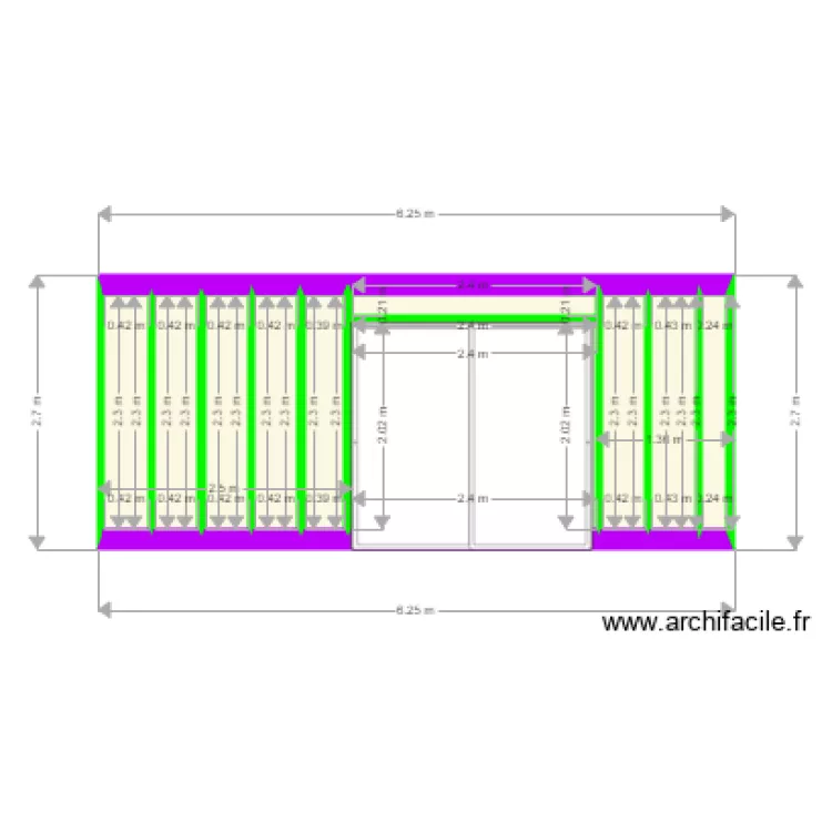 facade atelier. Plan de 