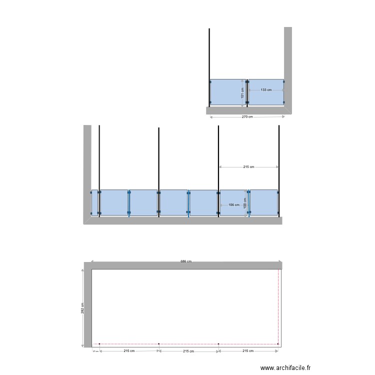 Terrasse plan - Option 1. Plan de 0 pièce et 0 m2