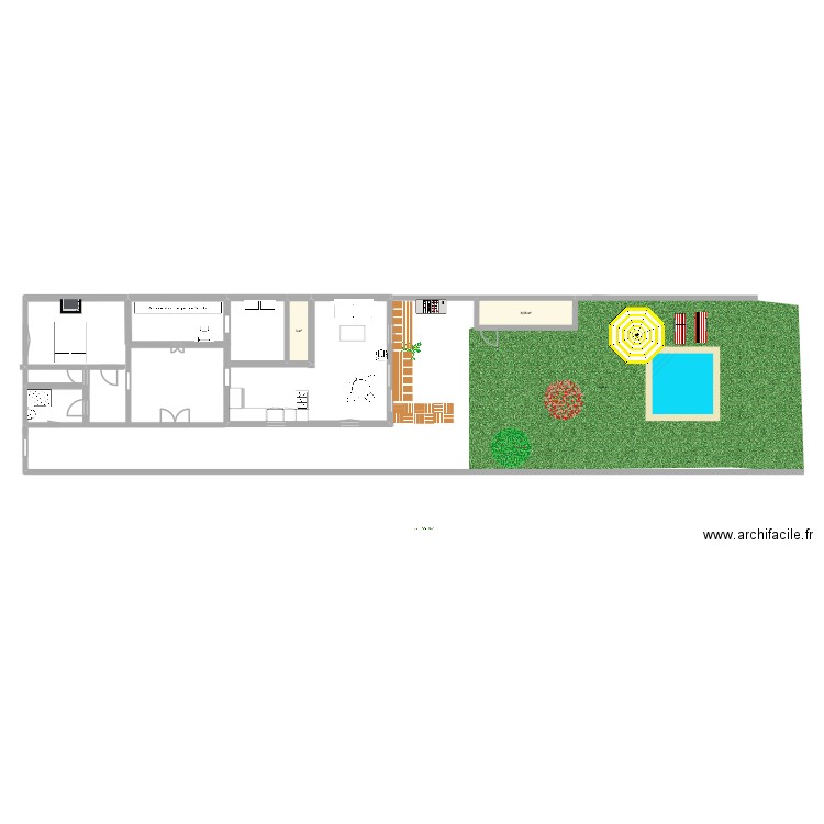 futur maison. Plan de 2 pièces et 9 m2