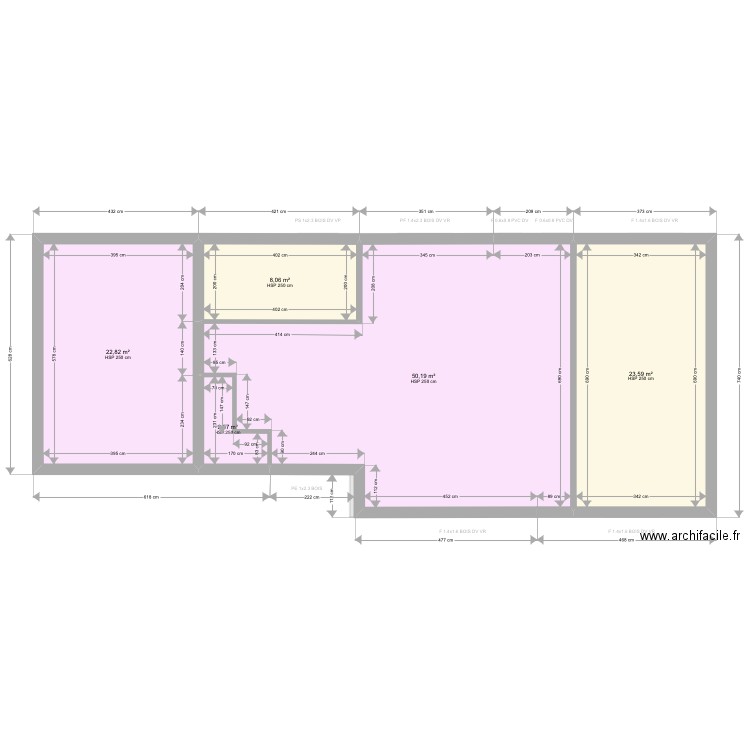 Poumeyrol. Plan de 17 pièces et 213 m2