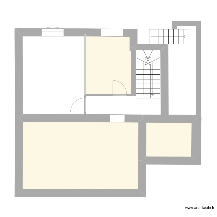 Estelle/Christian - SOUS-SOL. Plan de 3 pièces et 35 m2