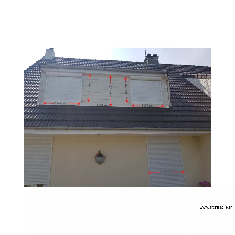 fa&ccedil;ade sud touttain. Plan de 