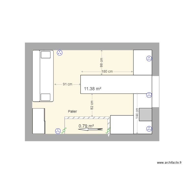 bureau amenage. Plan de 0 pièce et 0 m2