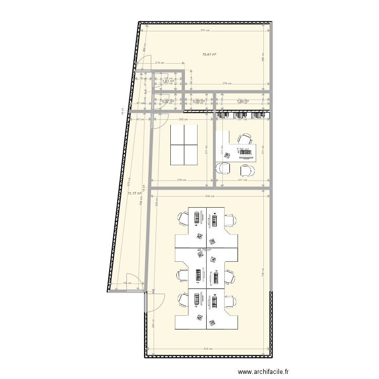 bureaux BBC haut. Plan de 0 pièce et 0 m2