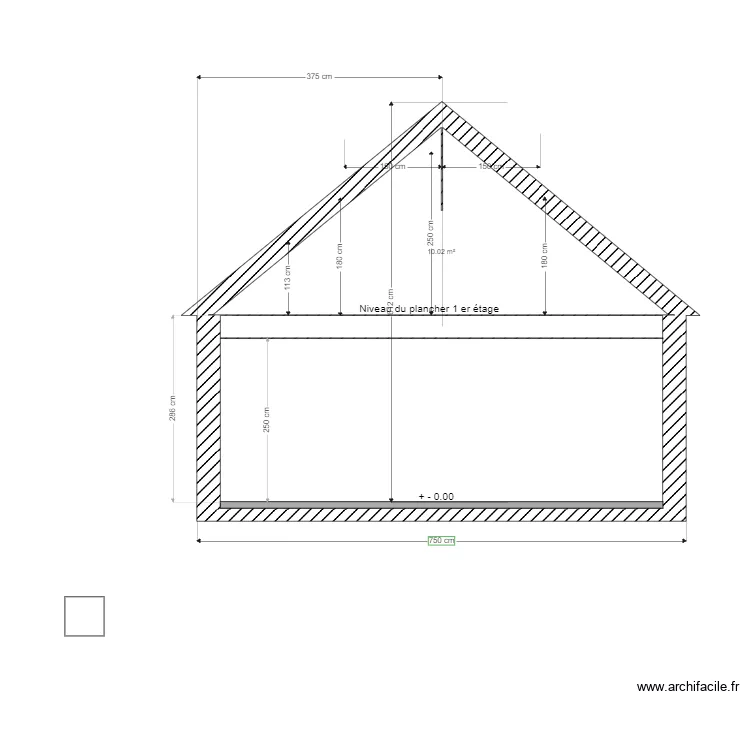 Combles am&eacute;nageables Mar et Martine. Plan de 