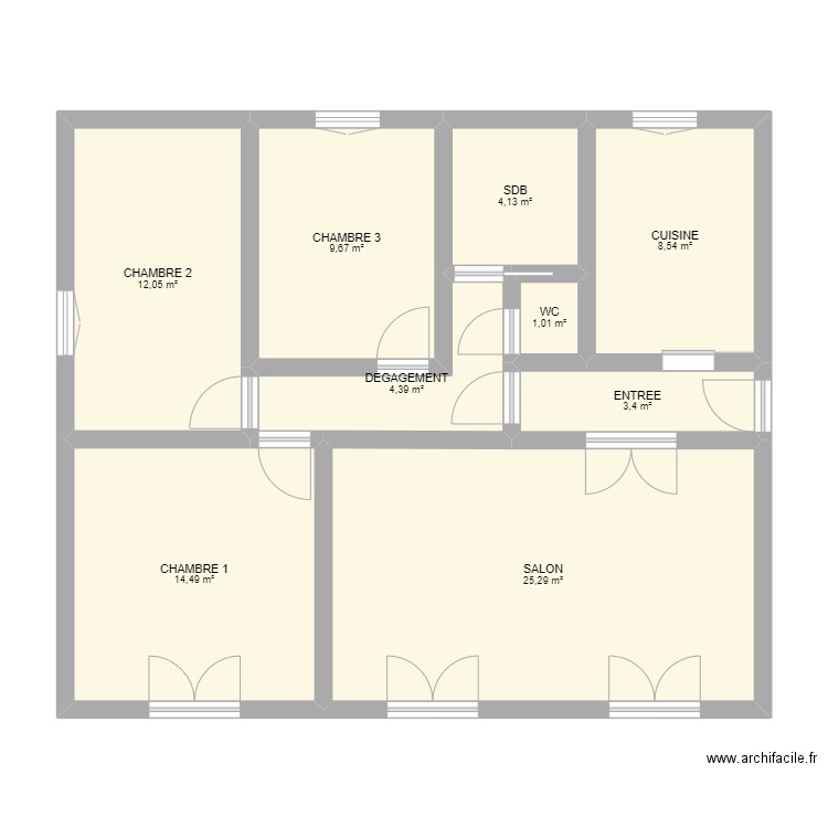 maison VENDARGUES. Plan de 9 pièces et 83 m2