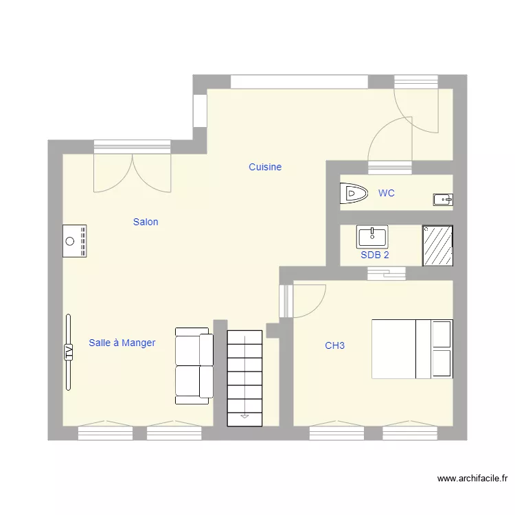 Maison 1 Greg 1er. Plan de 