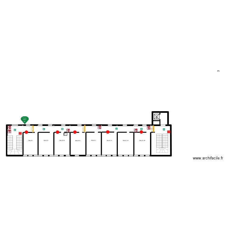 PLAN ECOLE PAGNOL 1ER ETAGE. Plan de 0 pièce et 0 m2