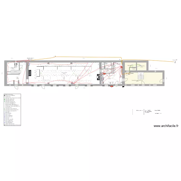 Schéma technique courant fort RDC gite grand Moné. Plan de Schéma technique courant fort RDC gite grand Moné. Plan de