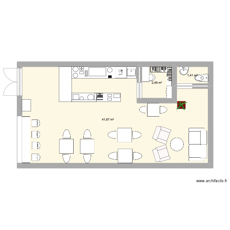 local. Plan de 0 pièce et 0 m2