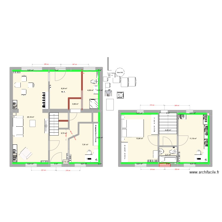 DamousRéflexions7. Plan de 29 pièces et 89 m2