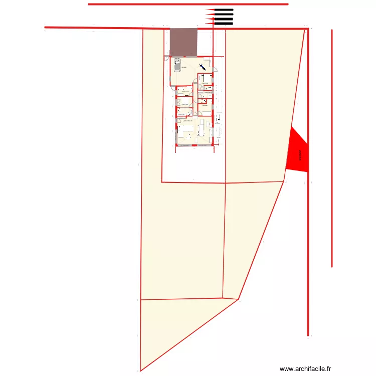 pi&eacute;ce de vie 4. Plan de 