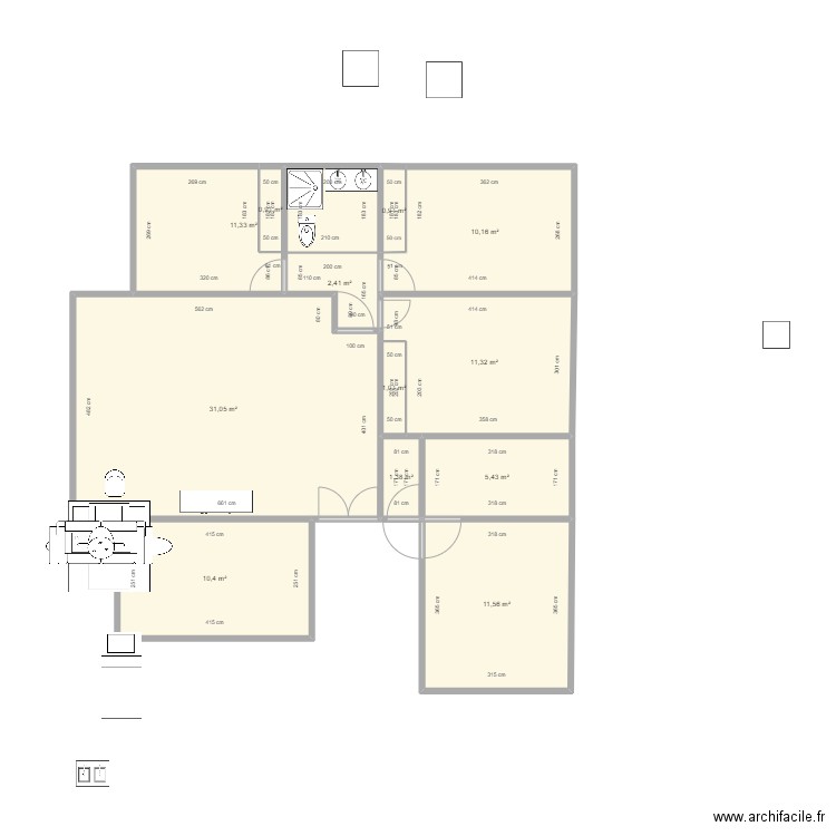 Basso SZt simon mardi 13. Plan de 12 pièces et 98 m2