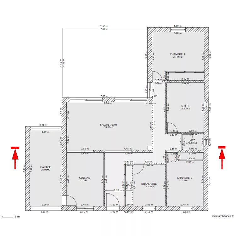 Rez  de  Chaussez mai 2014. Plan de 