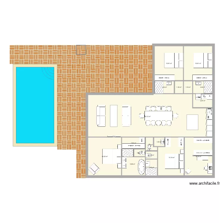 Maison 1. Plan de 