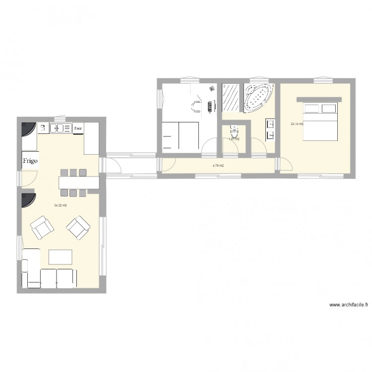 maison 2 parties. Plan de 0 pièce et 0 m2