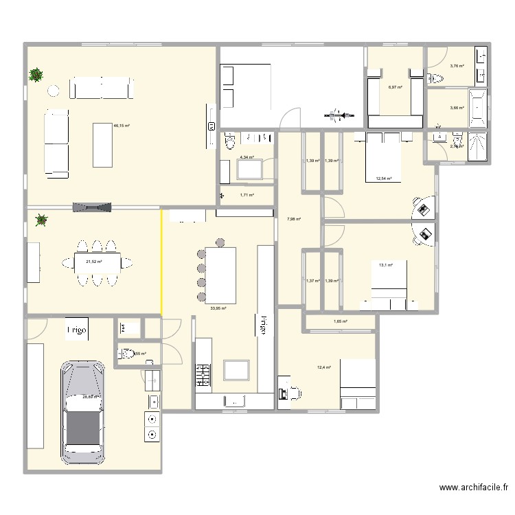 House 1115 Allen way v2 (ne pas toucher). Plan de 20 pièces et 208 m2