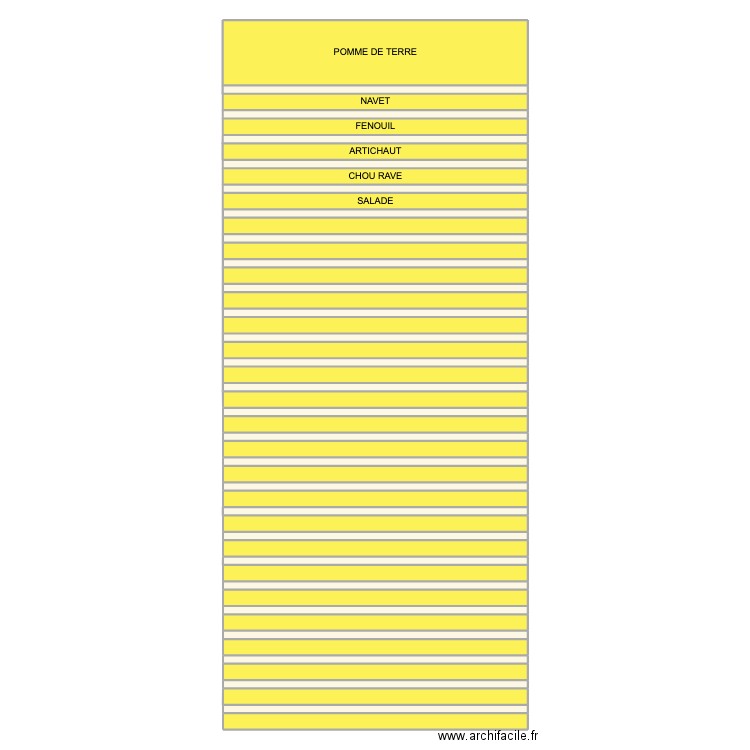 PLAN DES PLANCHES. Plan de 53 pièces et 516 m2